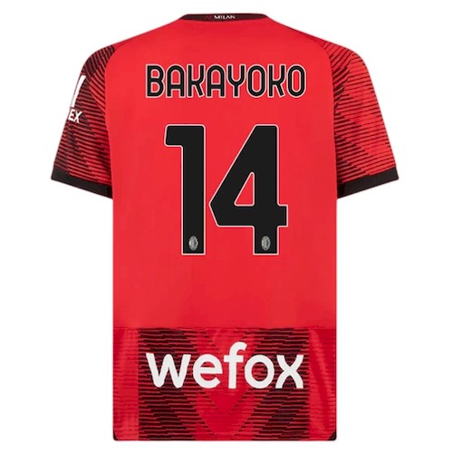 Kjøp AC Milan Bakayoko 14 Hjemmedrakt 2023 24 | Offisiell Drakt