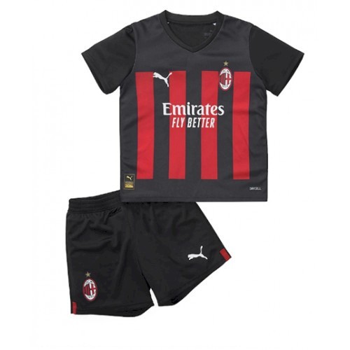 AC Milan Barnedrakt 2022 23 Rød Svart Hjemmedrakt