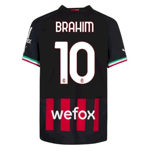 Kjøp AC Milan Brahim 10 Hjemmedrakt 2022 23 | Offisiell Drakt