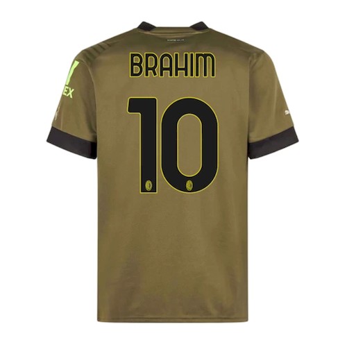 Kjøp AC Milan Brahim 10 Tredjedrakt 2022 23 | Offisiell Drakt
