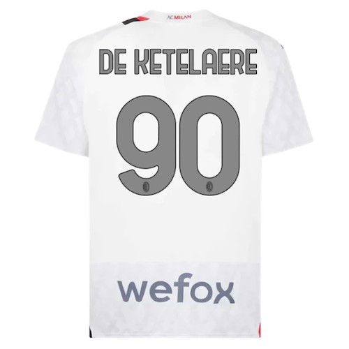 Kjøp AC Milan De Ketelaere 90 Bortedrakt 2023 24 | Offisiell Drakt