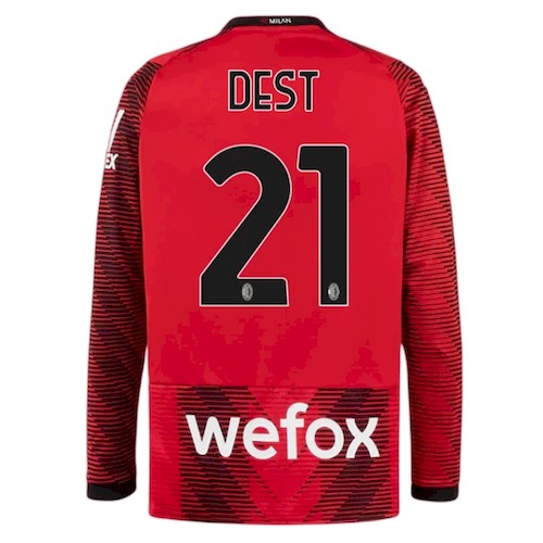 Kjøp AC Milan Dest 21 Langermet Hjemmedrakt 2023 24 | PUMA
