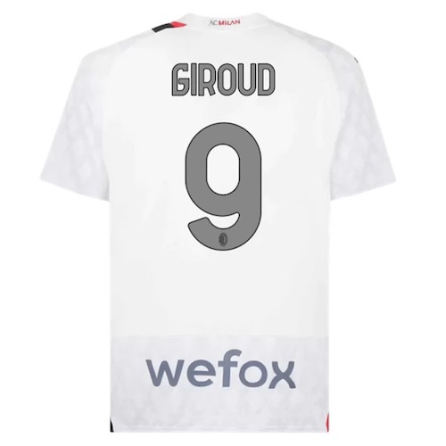 Kjøp AC Milan Giroud 9 Bortedrakt 2023-24 | Offisiell Drakt