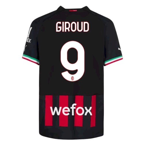 Kjøp AC Milan Giroud 9 Hjemmedrakt 2022-23 | Offisiell Drakt