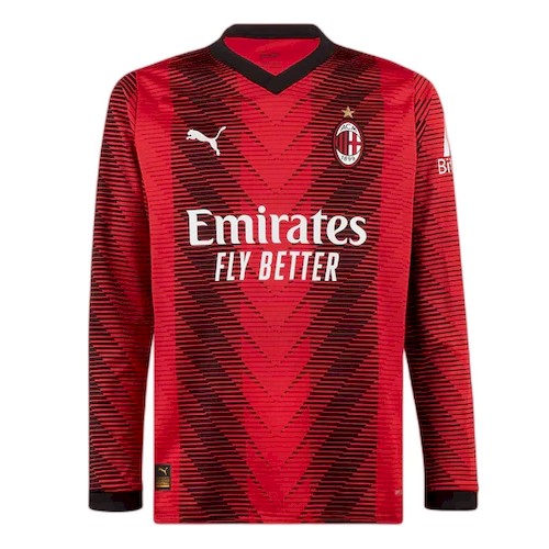 Kjøp AC Milan Langermet Hjemmedrakt 2023 24 | PUMA Fotballdrakt