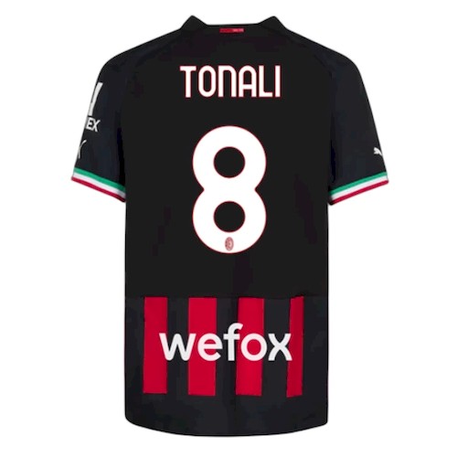 Kjøp Sandro Tonali 8 AC Milan Hjemmedrakt 2022-23 | Samlerdrakt