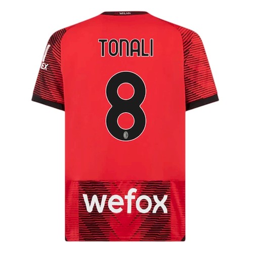 Kjøp Sandro Tonali 8 AC Milan Hjemmedrakt 2023-24 | Sjelden Utgave