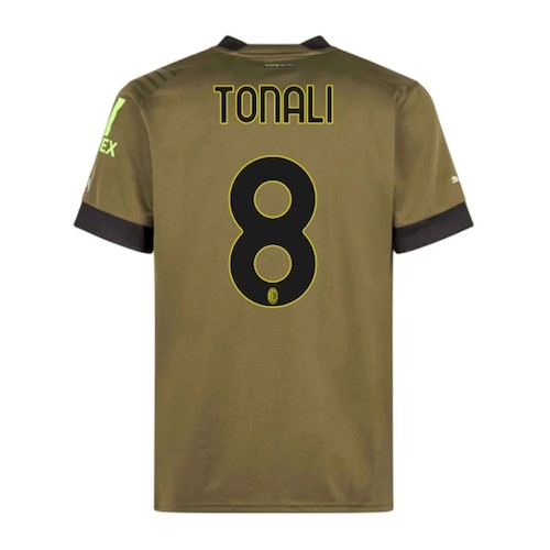 Kjøp Sandro Tonali 8 AC Milan Tredjedrakt 2022-23 | Samlerdrakt