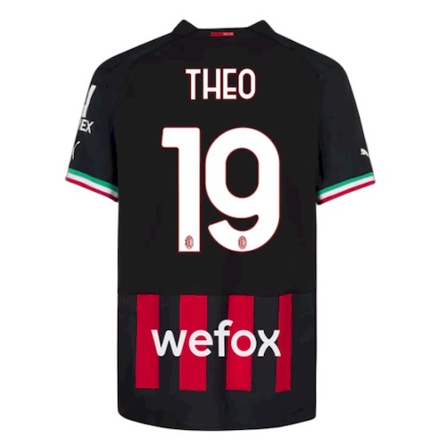Kjøp Theo Hernandez 19 AC Milan Hjemmedrakt 2022-23 | Offisiell