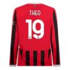 Kjøp Theo Hernandez 19 AC Milan Langermet Hjemmedrakt 2024 25