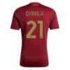AS Roma Dybala 21 Hjemme Fotballdrakt 2024 25