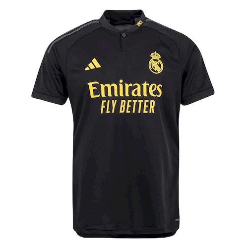 Real Madrid Tredjedrakt 2023-24 – Svart Drakt Med Gull