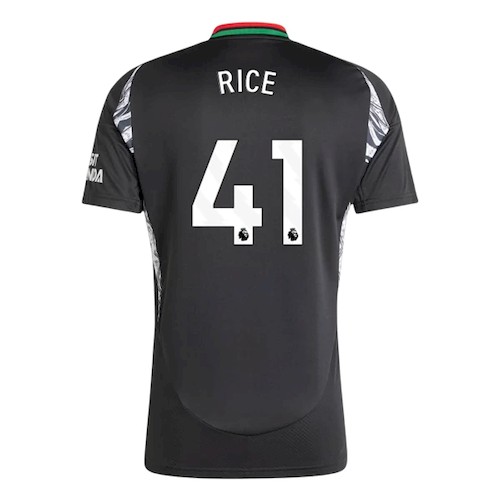 Kjøp Arsenal Rice 41 Hvit Bortedrakt 2024-25 | Doble Premier League Badges