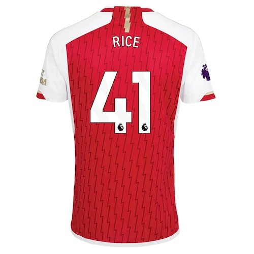 Kjøp Arsenal Rice 41 Rød Hjemmedrakt 2023-24 | Premier League