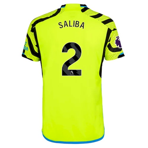 Kjøp Arsenal Saliba 2 Gul Bortedrakt 2023-24 | Premier League