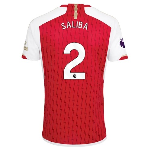 Kjøp Arsenal Saliba 2 Rød Hjemmedrakt 2023-24 | Premier League