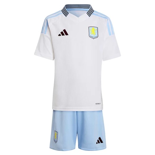 Aston Villa Barn Bortedrakt 2024-25 – Hvit/Lysblå