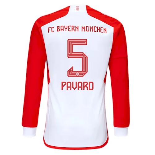 Bayern München Pavard 5 Langermet Hjemmedrakt 2023-24