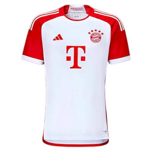 Bayern München Langermet Hjemmedrakt 2023-24 | Hvit med Røde Ermer