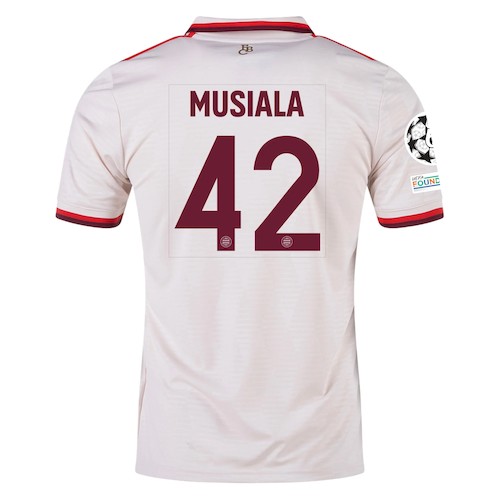 Bayern München Musiala 42 Hvit Tredjedrakt 2024-25 | UEFA