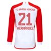 Bayern München Hernández 21 Langermet Hjemmedrakt 2023 24