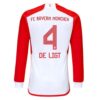 Bayern München De Ligt 4 Langermet Hjemmedrakt 2023 24