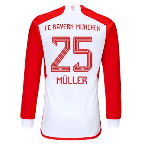 Bayern München Müller 25 Langermet Hjemmedrakt 2023-24