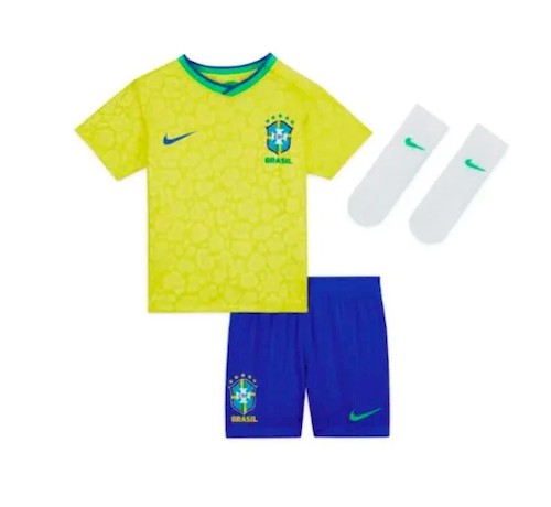 Brasil Barn Hjemmedrakt 2022 – Gul/Grønn