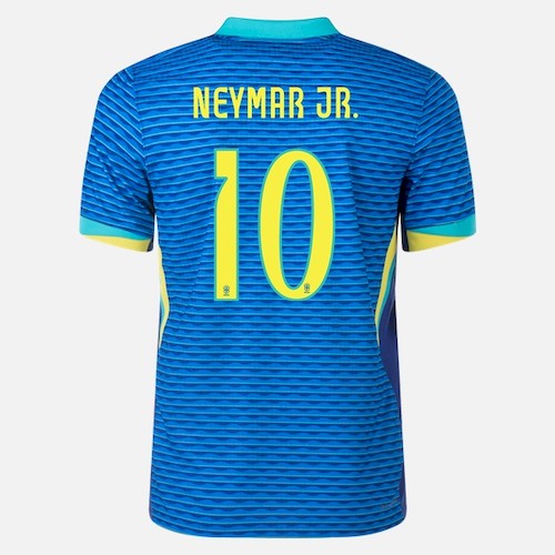 Brasil Neymar Jr 10 Bortedrakt 2024 Offisiell Fotballdrakt