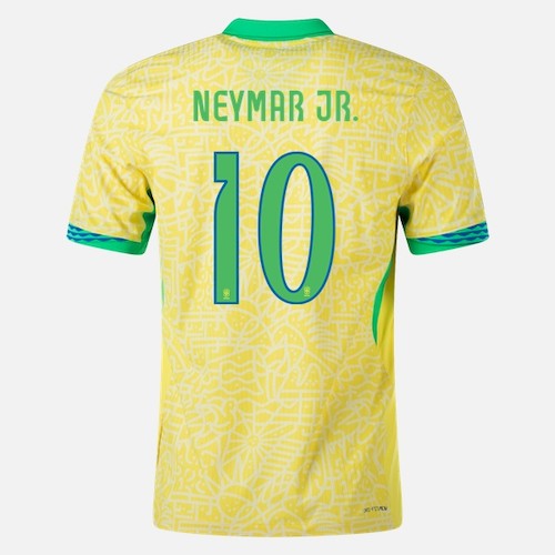 Brasil Neymar Jr 10 Hjemmedrakt 2024 Offisiell Fotballdrakt