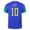 Brasil Pelé 10 Bortedrakt 2022 Offisiell Retro Drakt