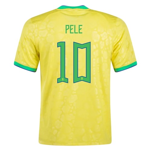Brasil Pelé 10 Hjemmedrakt 2022 Offisiell Retro Drakt