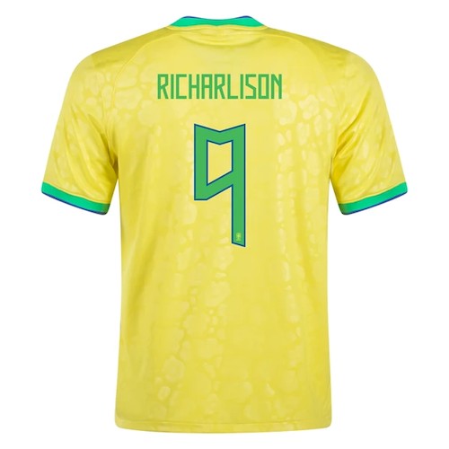 Brasil Richarlison 9 Hjemmedrakt 2022 Autentisk Fotballdrakt