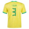 Brasil T Silva 3 Hjemmedrakt 2022 Autentisk Fotballdrakt