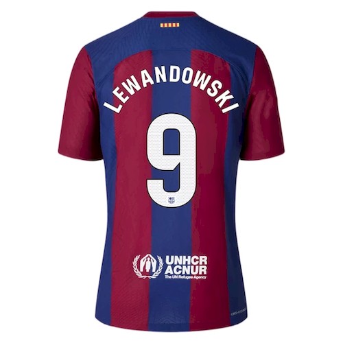 Barcelona Lewandowski 9 Hjemmedrakt 2023 24 | UNHCR Edition