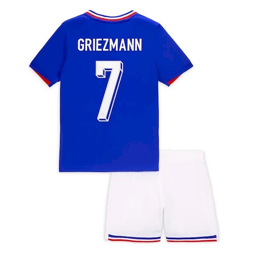 Frankrike Griezmann #7 Barn Hjemme Draktsett Fotball 2024