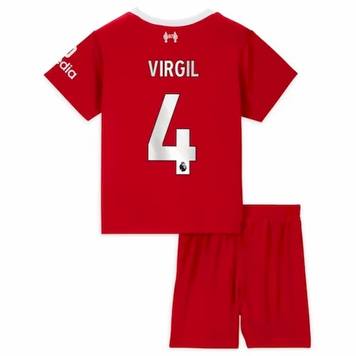 Liverpool Virgil van Dijk 4 Barn Hjemme Draktsett 2023-2024