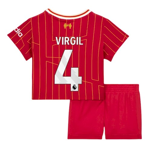 Liverpool Virgil van Dijk 4 Barn Hjemme Draktsett 2024-25