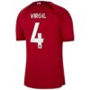 Kjøp Liverpool Virgil van Dijk 4 Hjemme Fotballdrakt 2022 23