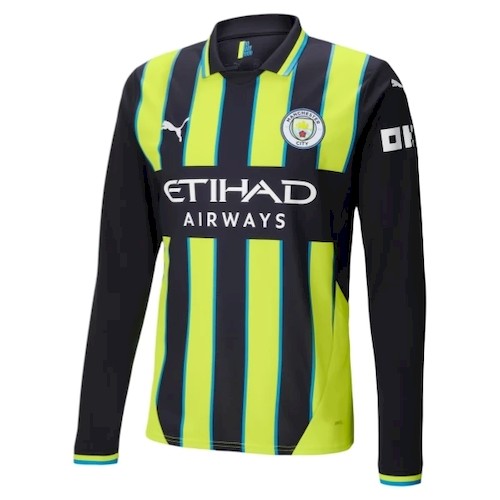 Manchester City Bortedrakt 2024/25 – Svart/Neongrønn