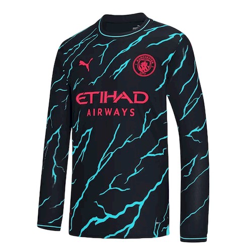 Manchester City Tredjedrakt 2023-24 – Svart Langermet