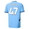 Manchester City Phil Foden 47 Hjemme Drakt 2024 25
