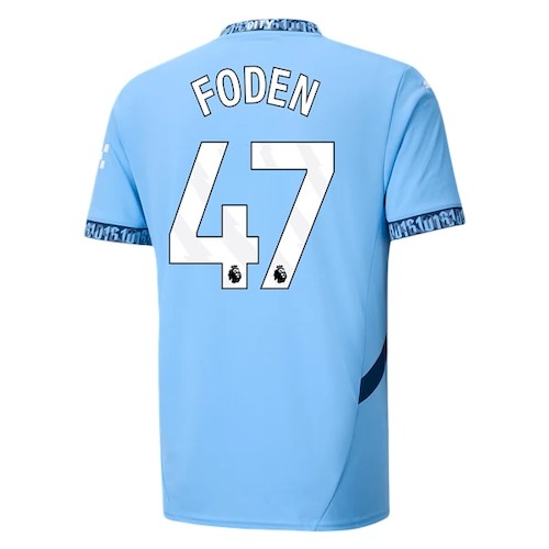 Manchester City Phil Foden 47 Hjemme Drakt 2024 25