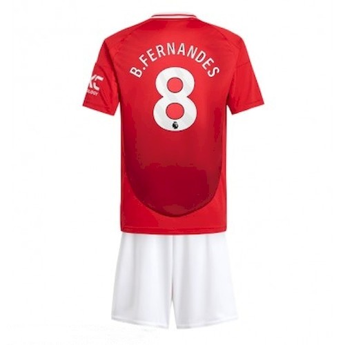 Manchester United BFernandes 8 Barn Hjemme Draktsett 2024 25