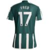 Manchester United Fred 17 Grønn Bortedrakt 2023 24 | Offisiell
