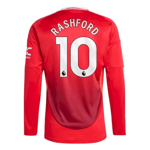 Manchester United Rashford 10 Langermet Fotballdrakt 2024-25