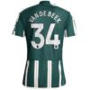 Manchester United Van De Beek 34 Hvit Bortedrakt 2023 24