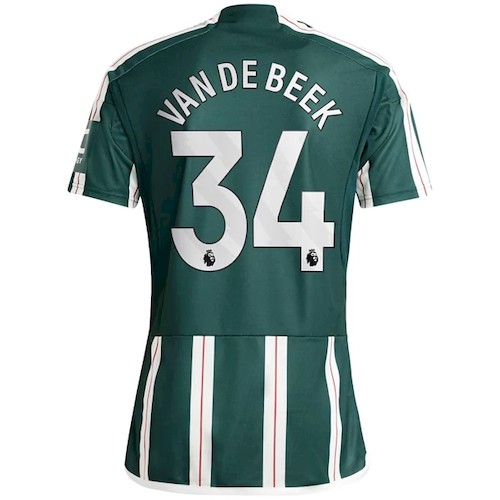 Manchester United Van De Beek 34 Hvit Bortedrakt 2023-24