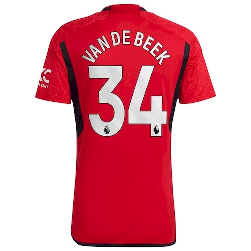 Manchester United Van De Beek 34 Rød Hjemmedrakt 2023-24