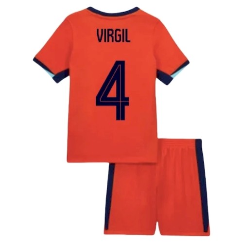 Nederland Virgil van Dijk 4 Barn Hjemme Draktsett 2024